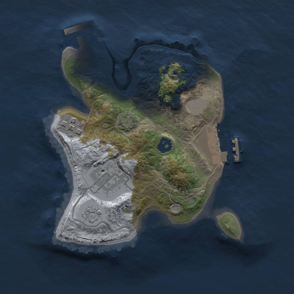 Rust Map: Procedural Map, Size: 2000, Seed: 1106258592, 7 Monuments
