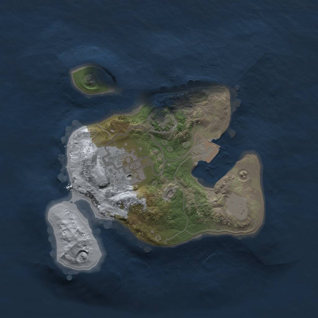 Rust Map: Procedural Map, Size: 1800, Seed: 84452, 3 Monuments