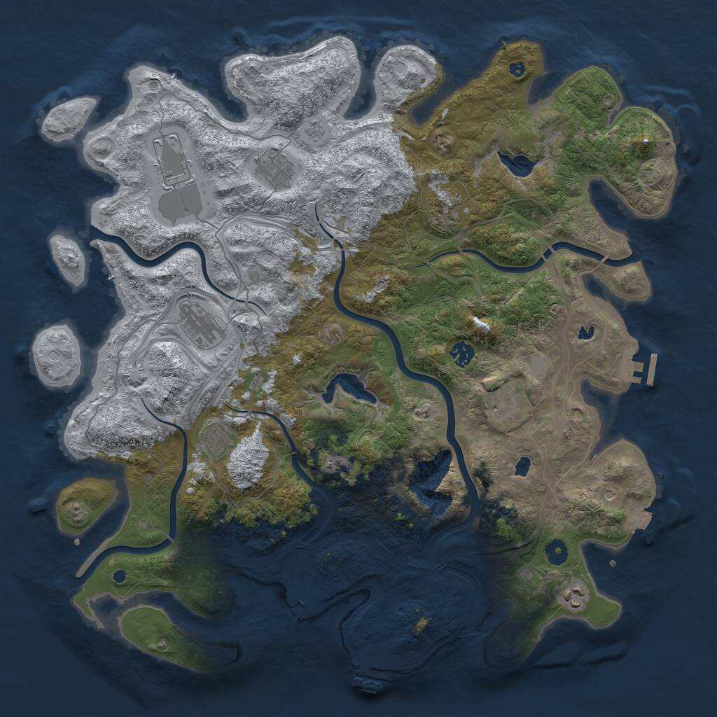 Rust Map: Procedural Map, Size: 4500, Seed: 900000, 15 Monuments