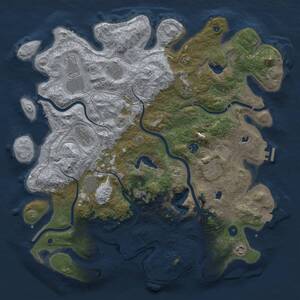 Thumbnail Rust Map: Procedural Map, Size: 4500, Seed: 900000, 15 Monuments