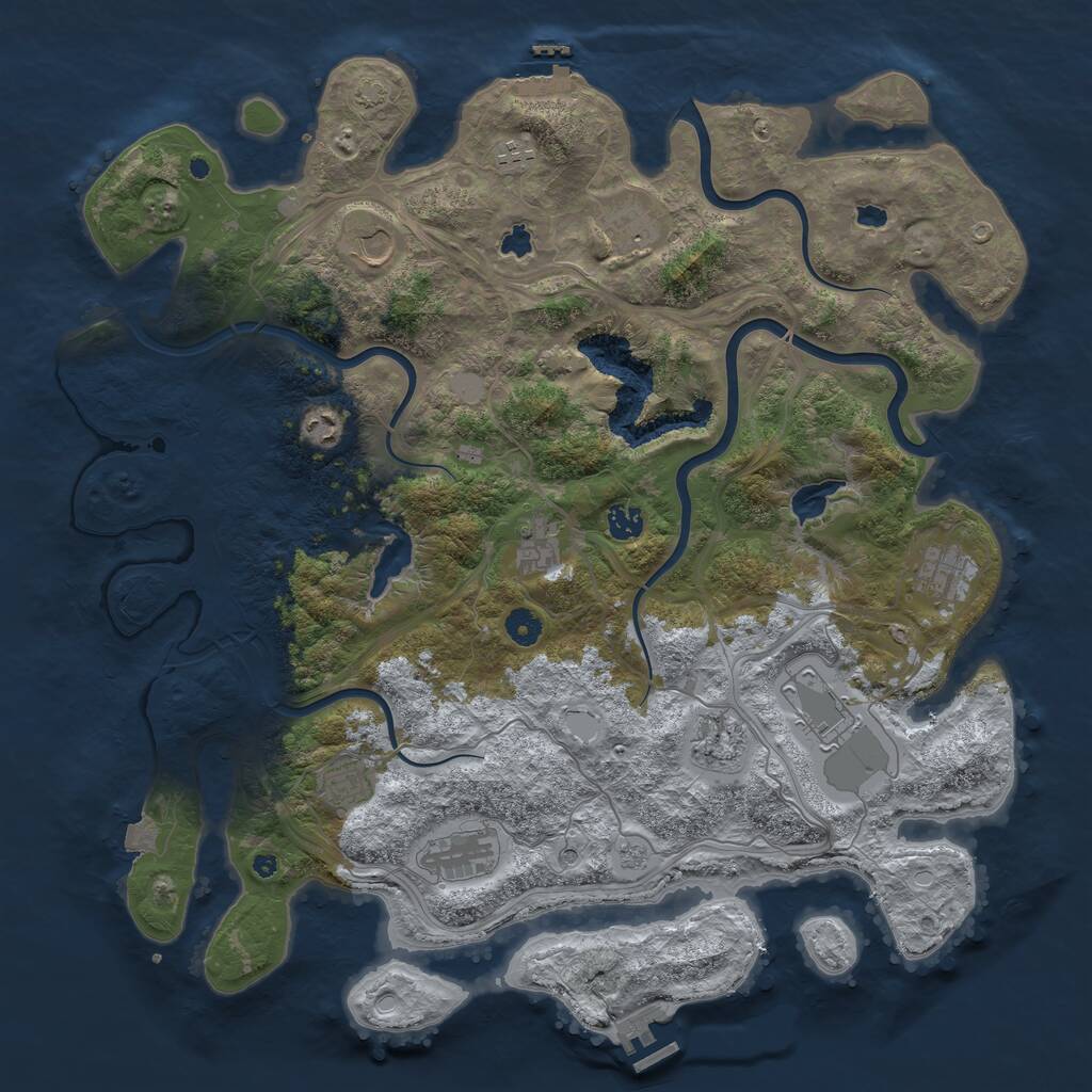 Rust Map: Procedural Map, Size: 4500, Seed: 73656563, 17 Monuments