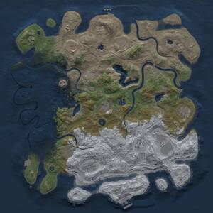 Thumbnail Rust Map: Procedural Map, Size: 4500, Seed: 73656563, 19 Monuments