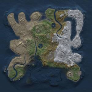 Thumbnail Rust Map: Procedural Map, Size: 3000, Seed: 908976309, 12 Monuments