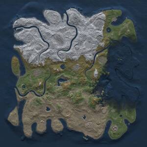 Thumbnail Rust Map: Procedural Map, Size: 4500, Seed: 290863202, 16 Monuments