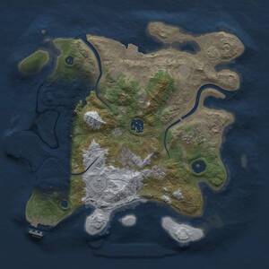 Thumbnail Rust Map: Procedural Map, Size: 3000, Seed: 21035, 10 Monuments