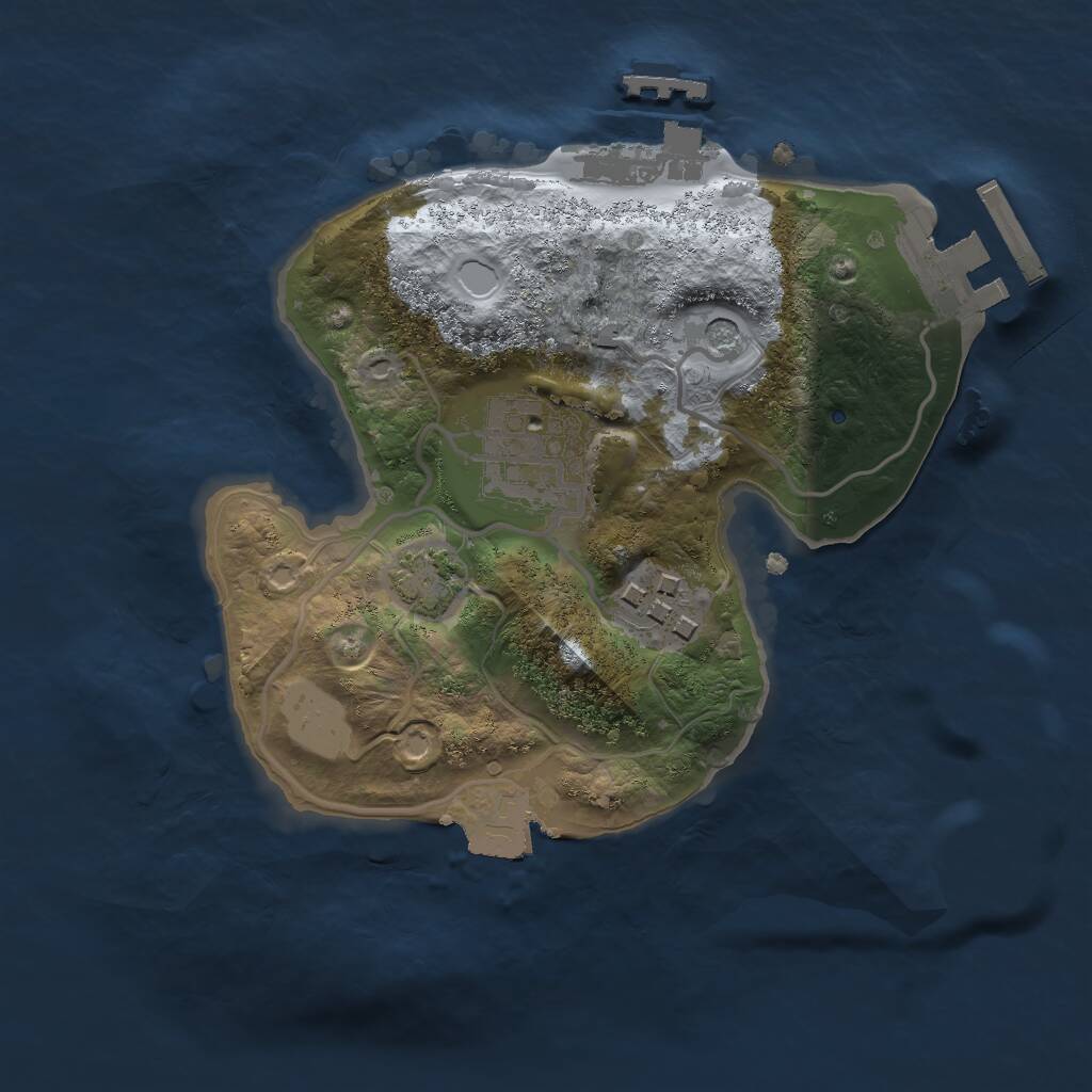 Rust Map: Procedural Map, Size: 2000, Seed: 133151, 9 Monuments