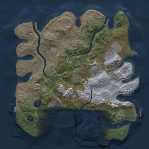 Thumbnail Rust Map: Procedural Map, Size: 3500, Seed: 1802400632, 16 Monuments