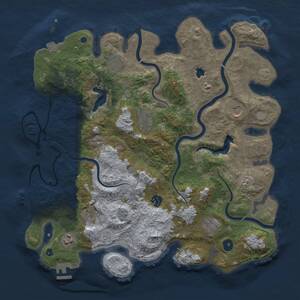 Thumbnail Rust Map: Procedural Map, Size: 4050, Seed: 278347658, 14 Monuments