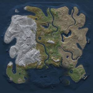 Thumbnail Rust Map: Procedural Map, Size: 4250, Seed: 1287268880, 16 Monuments