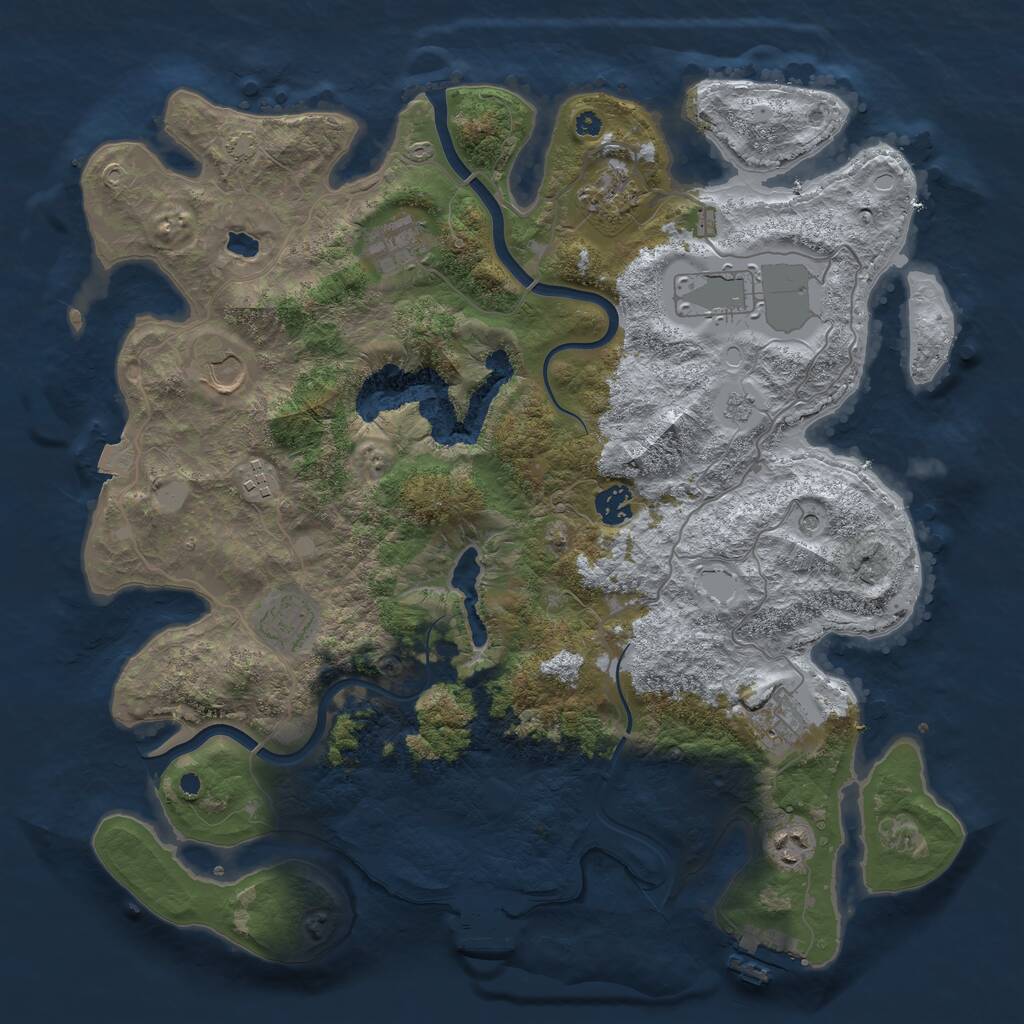Rust Map: Procedural Map, Size: 4000, Seed: 1519193205, 15 Monuments