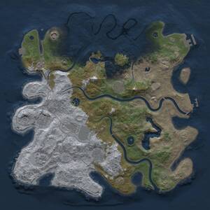 Thumbnail Rust Map: Procedural Map, Size: 4000, Seed: 557461718, 14 Monuments
