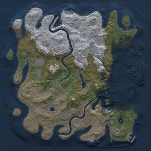 Thumbnail Rust Map: Procedural Map, Size: 4000, Seed: 346952106, 14 Monuments
