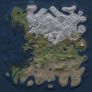 Thumbnail Rust Map: Procedural Map, Size: 4500, Seed: 1845406466, 19 Monuments