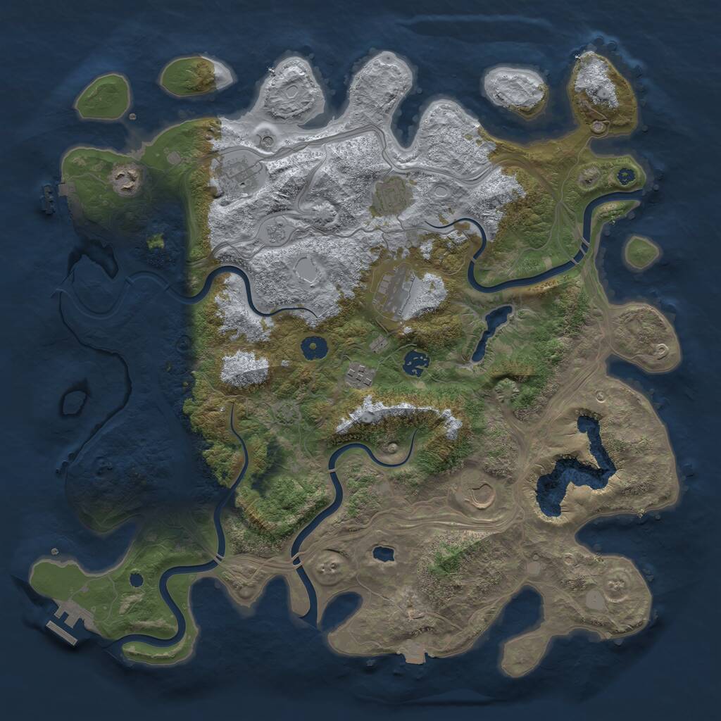 Rust Map: Procedural Map, Size: 4250, Seed: 1754043745, 13 Monuments