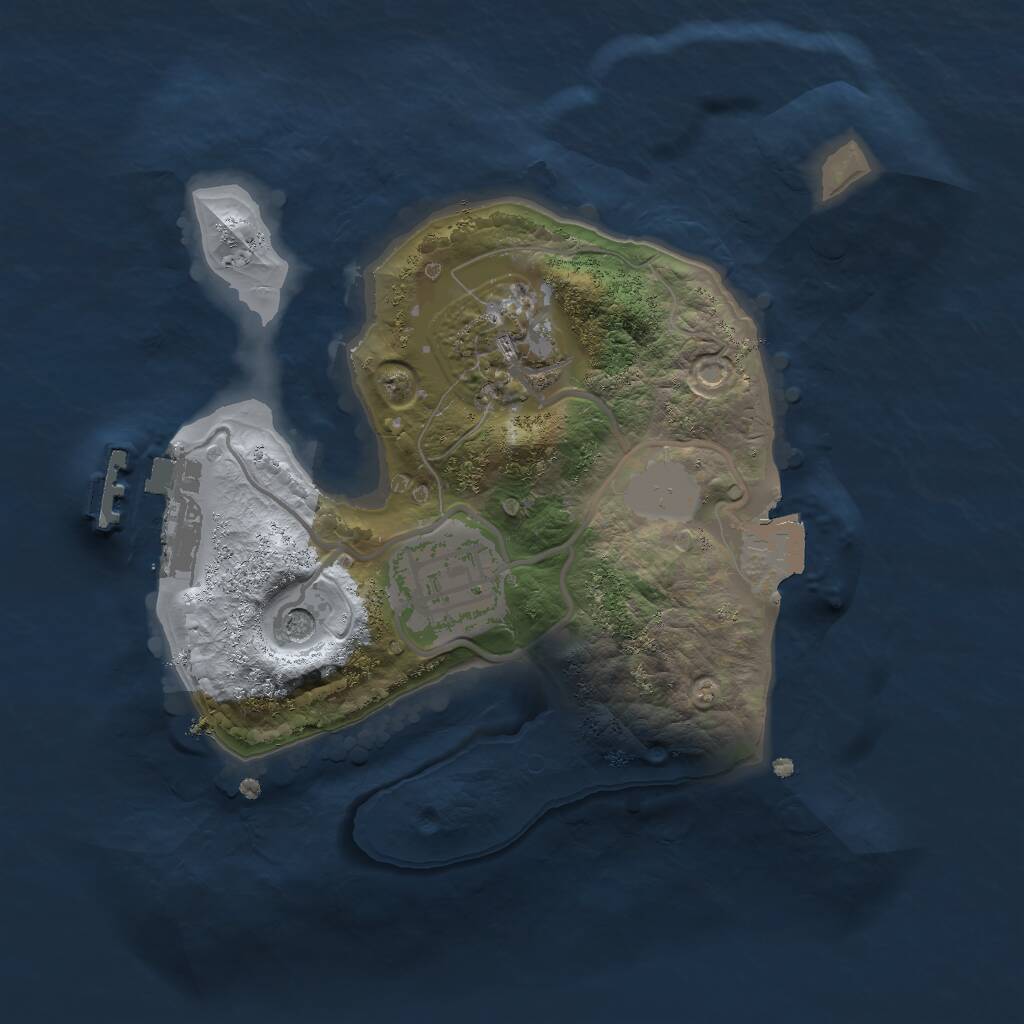 Rust Map: Procedural Map, Size: 2000, Seed: 1895191119, 5 Monuments