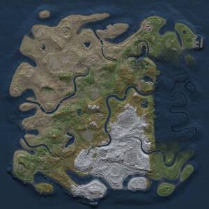 Thumbnail Rust Map: Procedural Map, Size: 4500, Seed: 508680304, 16 Monuments