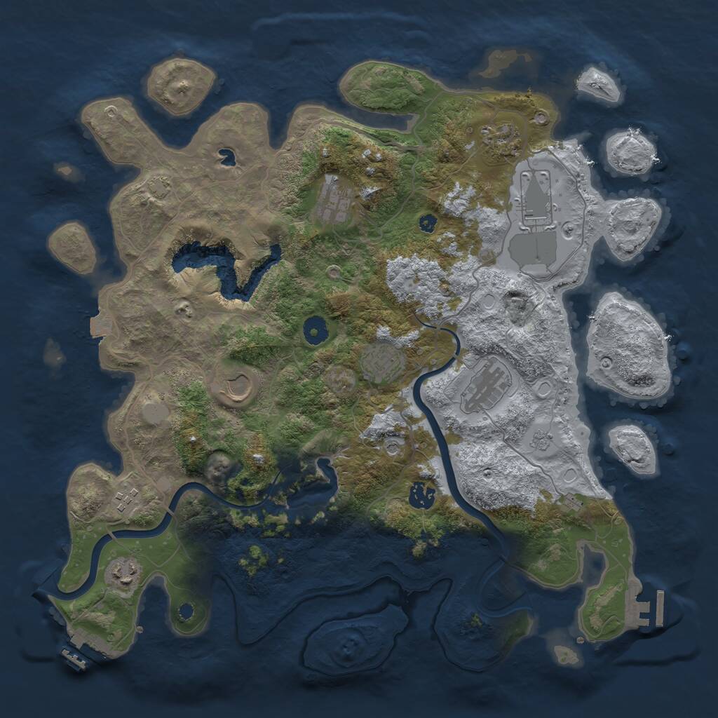 Rust Map: Procedural Map, Size: 4000, Seed: 1434004804, 15 Monuments