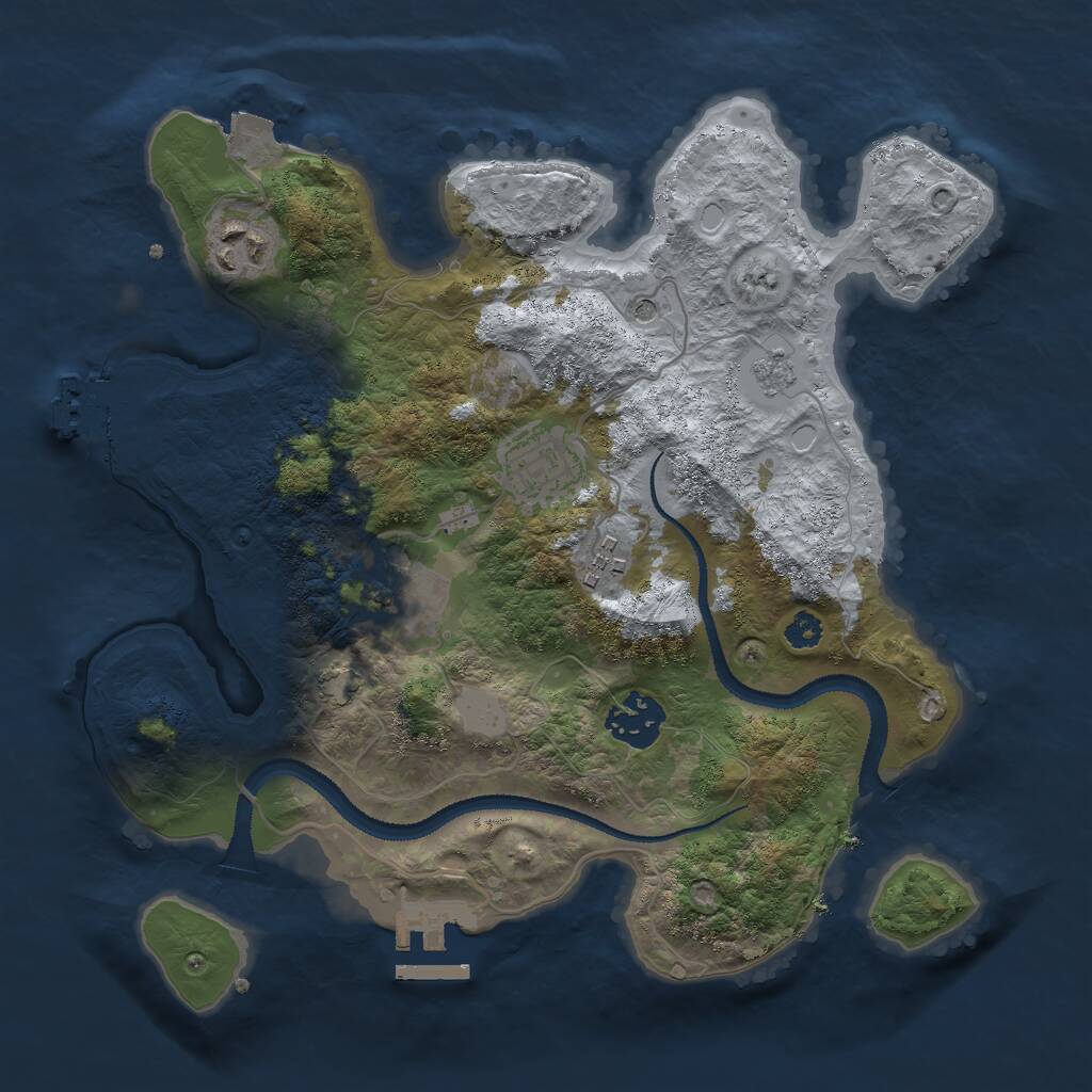 Rust Map: Procedural Map, Size: 2980, Seed: 1011047688, 11 Monuments