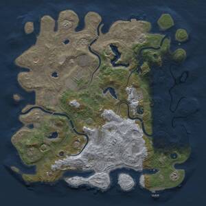 Thumbnail Rust Map: Procedural Map, Size: 4500, Seed: 79887251, 17 Monuments