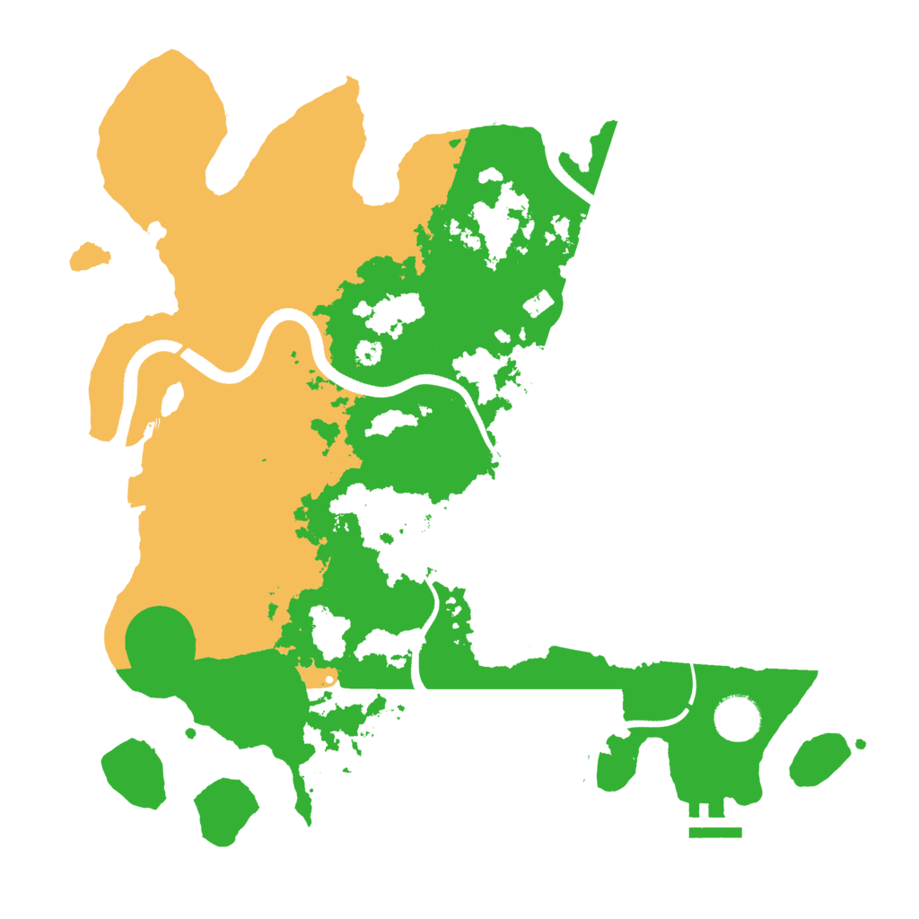 Biome Rust Map: Procedural Map, Size: 3500, Seed: 509030445