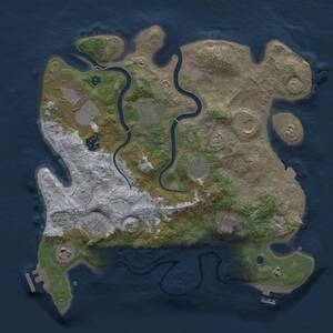 Thumbnail Rust Map: Procedural Map, Size: 3500, Seed: 371628246, 15 Monuments