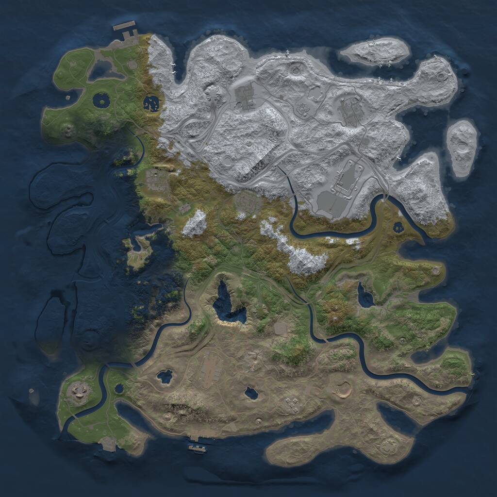 Rust Map: Procedural Map, Size: 4500, Seed: 20082026, 16 Monuments