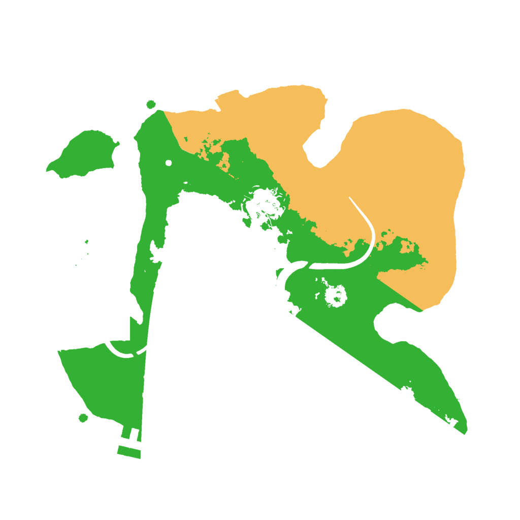 Biome Rust Map: Procedural Map, Size: 2400, Seed: 378437911