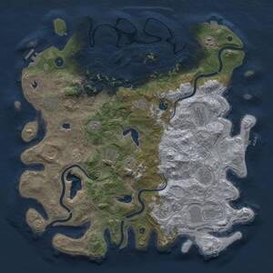 Thumbnail Rust Map: Procedural Map, Size: 4500, Seed: 131302294, 17 Monuments