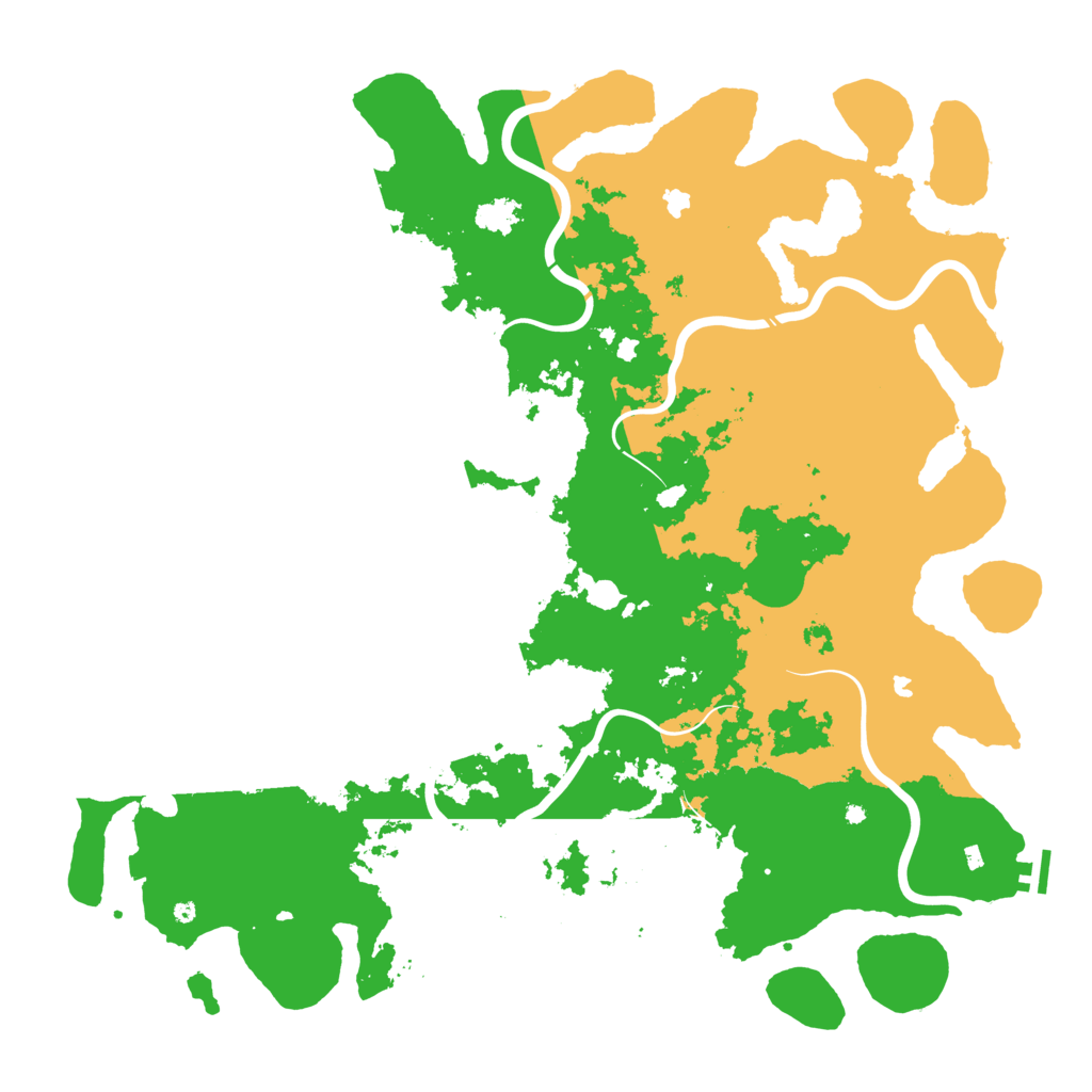 Biome Rust Map: Procedural Map, Size: 5000, Seed: 689602610