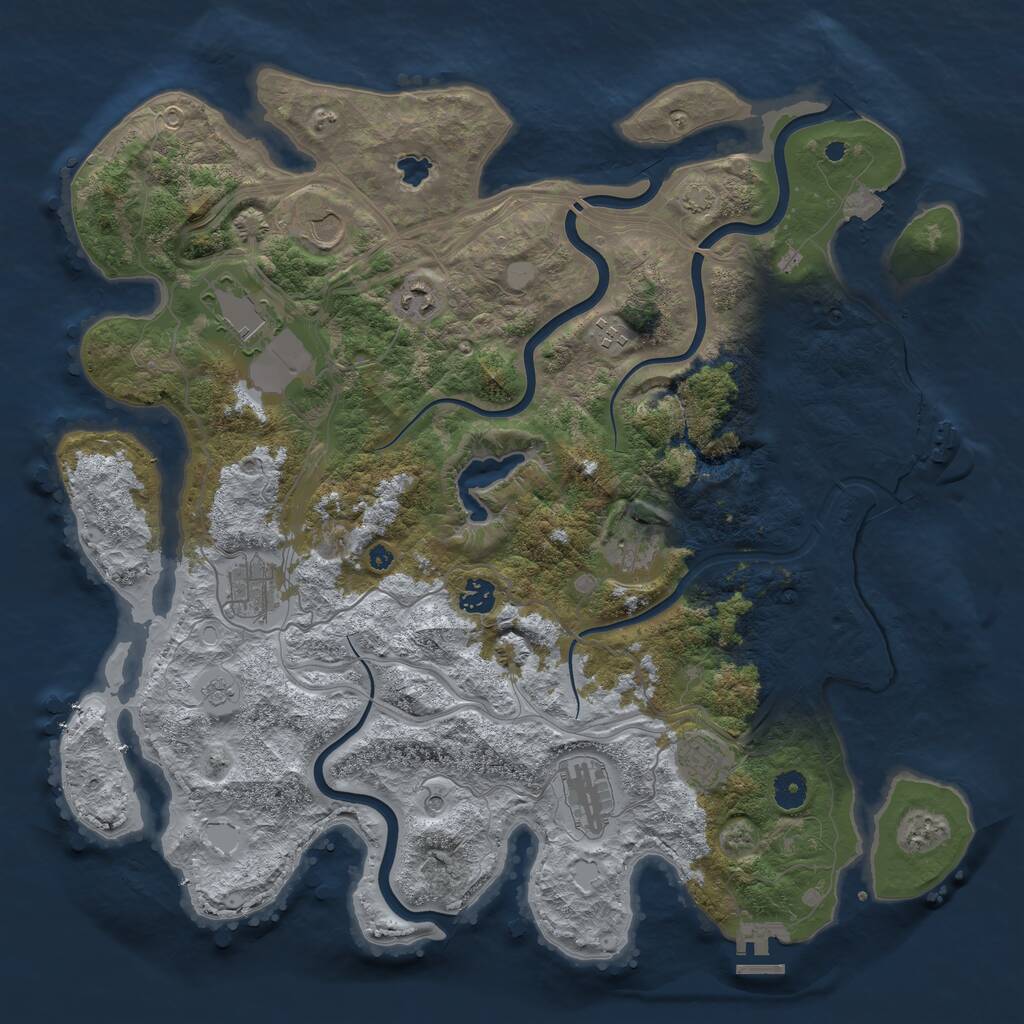 Rust Map: Procedural Map, Size: 4250, Seed: 218533478, 15 Monuments