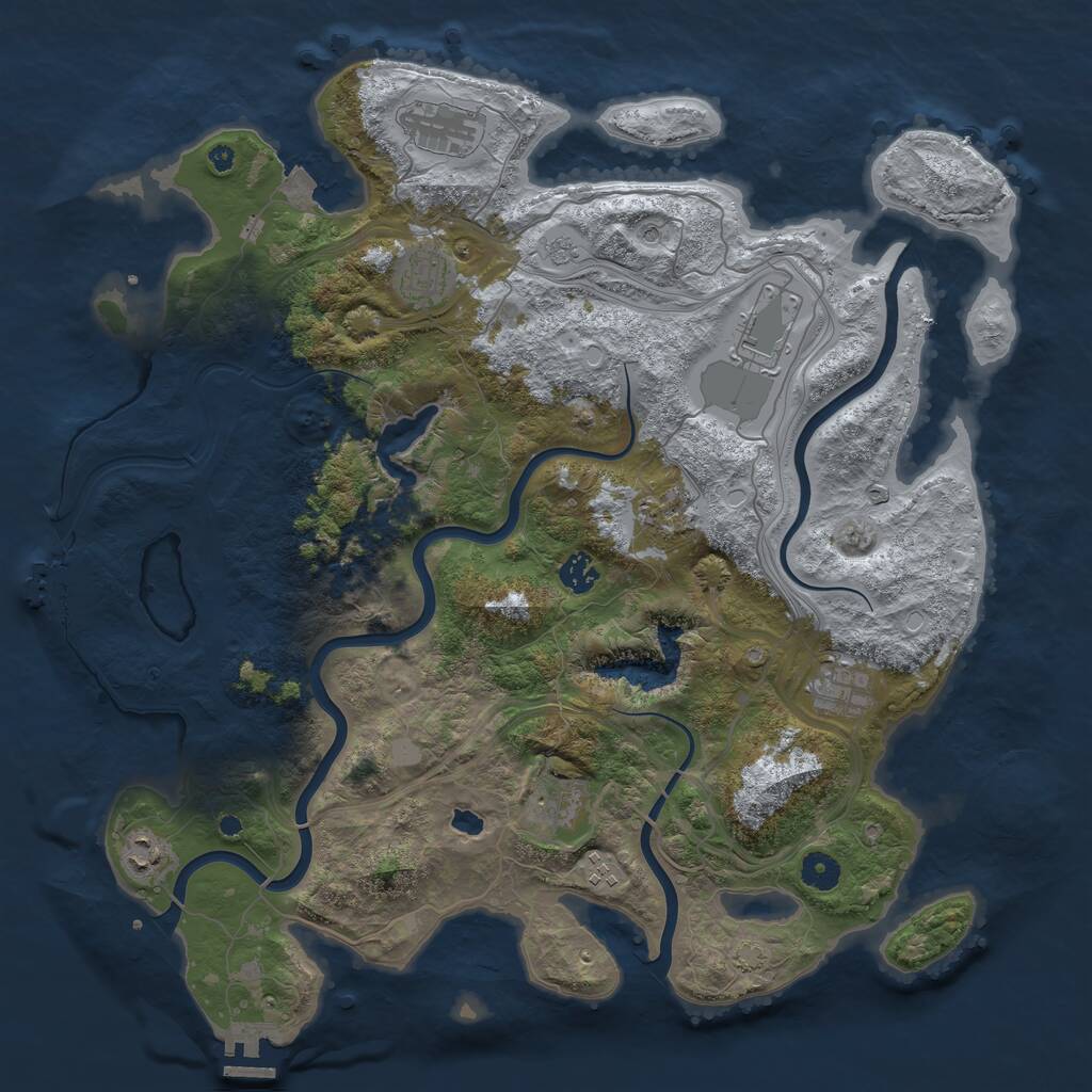 Rust Map: Procedural Map, Size: 4250, Seed: 200127, 15 Monuments
