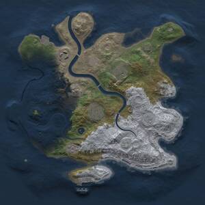 Thumbnail Rust Map: Procedural Map, Size: 3000, Seed: 775864411, 10 Monuments