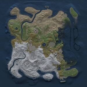 Thumbnail Rust Map: Procedural Map, Size: 3500, Seed: 2086701982, 14 Monuments