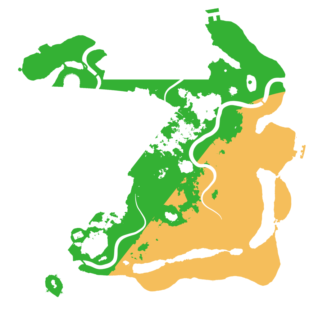 Biome Rust Map: Procedural Map, Size: 3500, Seed: 525855