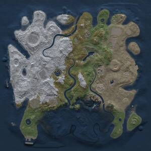 Thumbnail Rust Map: Procedural Map, Size: 4000, Seed: 1562424255, 16 Monuments