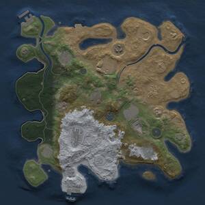 Thumbnail Rust Map: Procedural Map, Size: 3500, Seed: 921206706, 19 Monuments