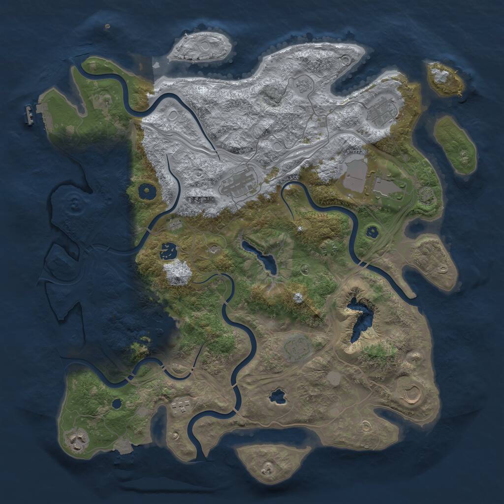 Rust Map: Procedural Map, Size: 4250, Seed: 9082026, 14 Monuments