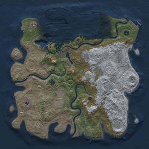 Thumbnail Rust Map: Procedural Map, Size: 4250, Seed: 10251443, 19 Monuments