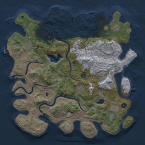 Thumbnail Rust Map: Procedural Map, Size: 4250, Seed: 1248657779, 15 Monuments