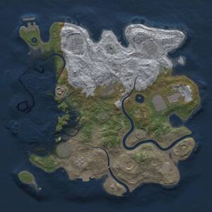Thumbnail Rust Map: Procedural Map, Size: 3500, Seed: 894276250, 14 Monuments
