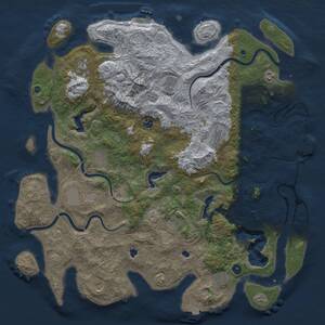 Thumbnail Rust Map: Procedural Map, Size: 5000, Seed: 24315854, 17 Monuments