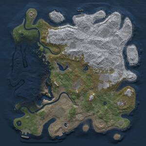Thumbnail Rust Map: Procedural Map, Size: 4000, Seed: 957080831, 16 Monuments