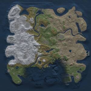 Thumbnail Rust Map: Procedural Map, Size: 4500, Seed: 1312216794, 16 Monuments