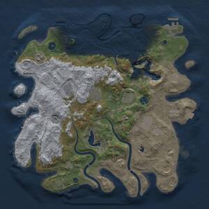 Thumbnail Rust Map: Procedural Map, Size: 4000, Seed: 80604228, 15 Monuments