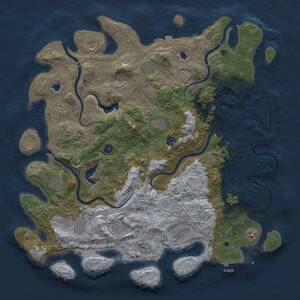 Thumbnail Rust Map: Procedural Map, Size: 4800, Seed: 483209101, 17 Monuments