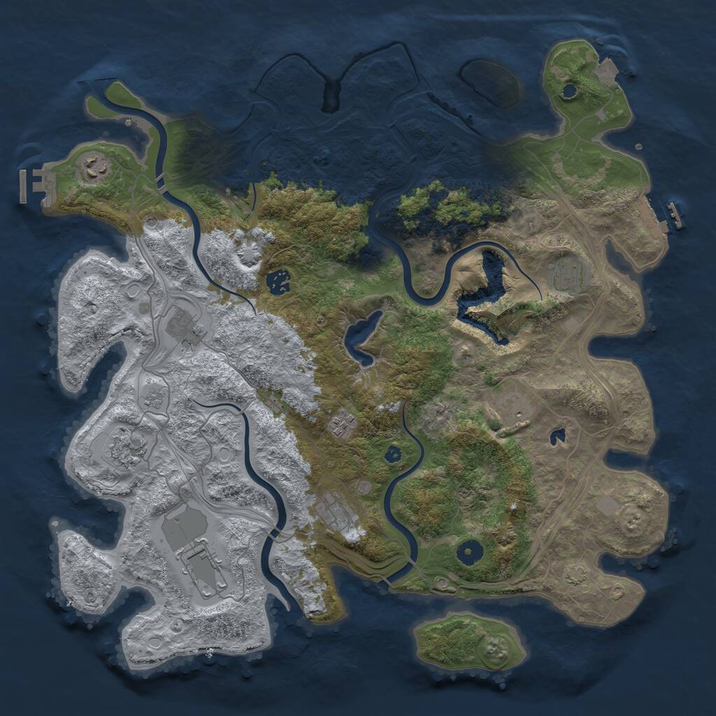 Rust Map: Procedural Map, Size: 4250, Seed: 597000635, 15 Monuments