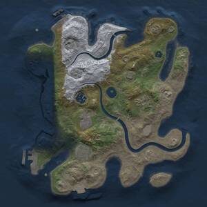 Thumbnail Rust Map: Procedural Map, Size: 3000, Seed: 360379955, 10 Monuments
