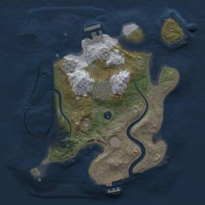 Thumbnail Rust Map: Procedural Map, Size: 2500, Seed: 748291635, 6 Monuments