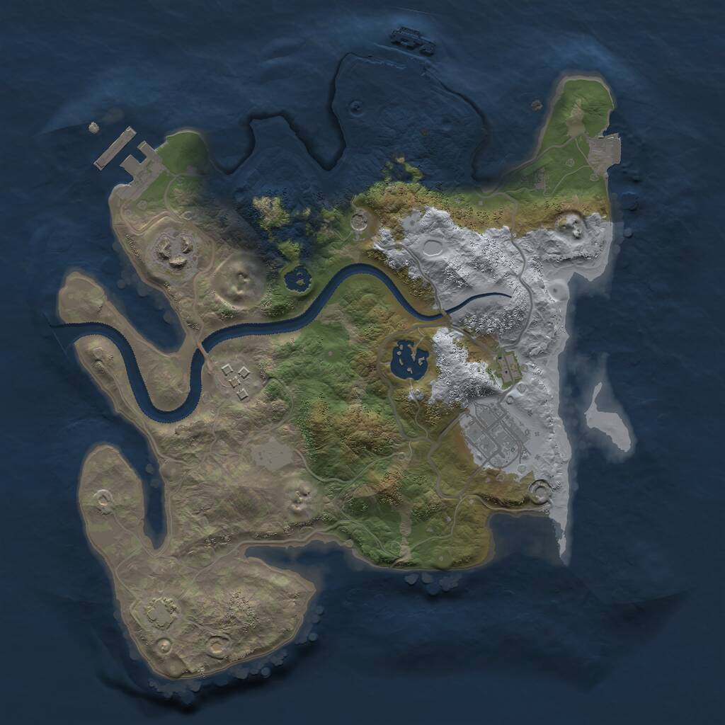Rust Map: Procedural Map, Size: 2800, Seed: 1356688123, 9 Monuments