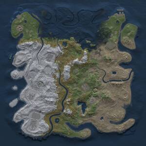 Thumbnail Rust Map: Procedural Map, Size: 4500, Seed: 909956612, 16 Monuments